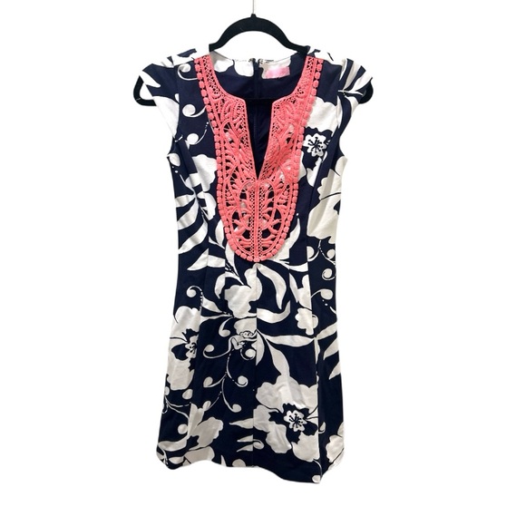 Lilly Pulitzer Briella Printed Fit and Flare A Line Floral Palm Beach Dress - Picture 6 of 7